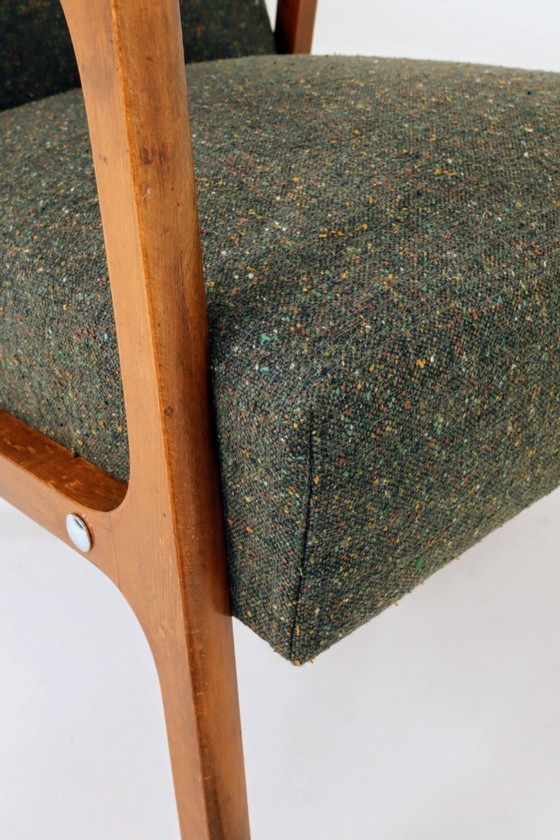 Image 1 of Vintage fauteuil in mid-century modern design, avocadogroene granola, 1960