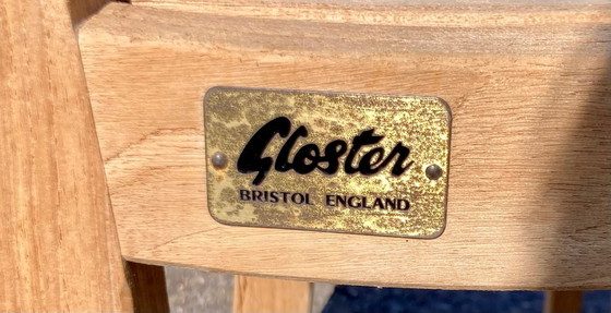 Image 1 of 4 elegante Gloster teakhouten tuinstoelen, zware kwaliteit teak