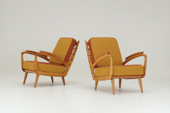 Image 1 of A pair of 1950s armchairs - B. Spuijs for 'De Ster' Gelderland