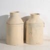 Set of two antique painted tin milk cans – Poland, circa 1950 – Decorative Objects, Iron, Rustic (photo 9 of 10)