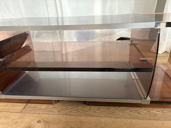 Image 1 of Meuble TV et coffret à disques vintage de l'ère spatiale