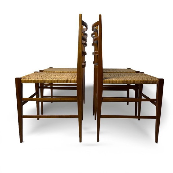 Image 1 of Set di 4 sedie italiane vintage in stile Superleggera