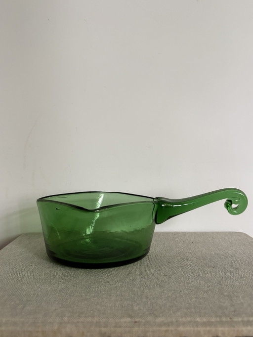 Bol Empoli Verde soufflé à la main - Italie années 70