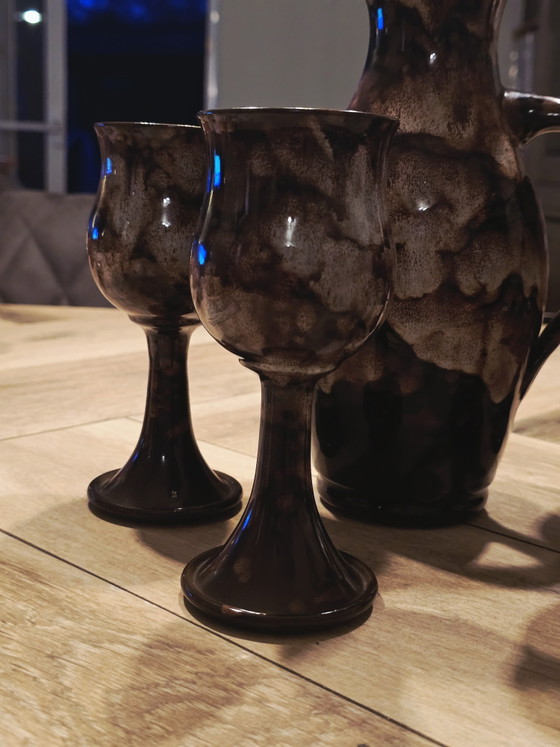 Set vino/liquore vintage Welsh Ewenny Studio Pottery – Bicchieri e caraffe, Ceramica (photo 3 of 5)