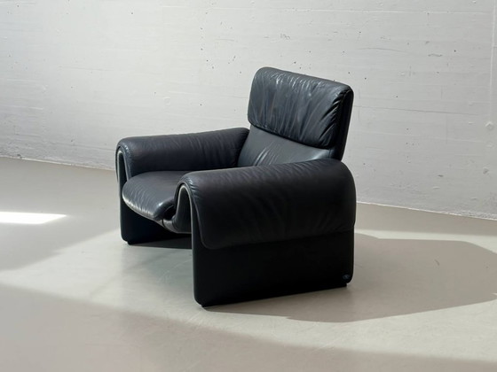 Image 1 of Zwarte leren fauteuil DS-2011 van De Sede, Zwitserland, jaren 80.