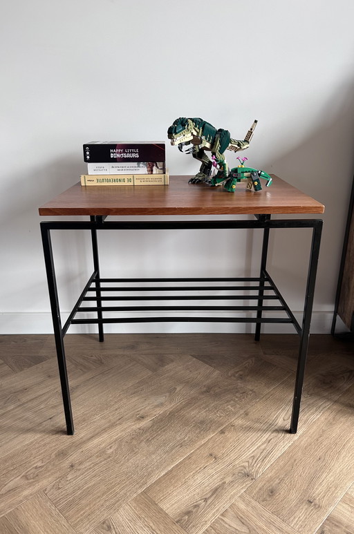 Teak/Metal side table 'Pastoe'
