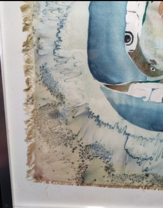 Peinture Sur Soie – Leila M., Décorations murales, Metal, Silk (photo 3 of 14)