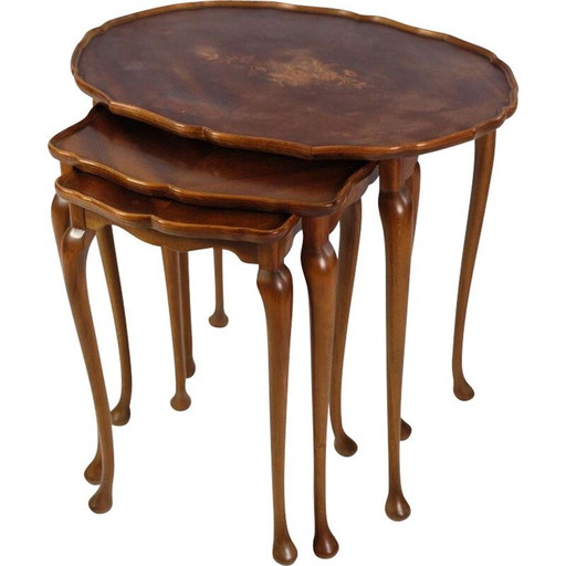 Vintage Holz Nisttische, 1960er Jahre