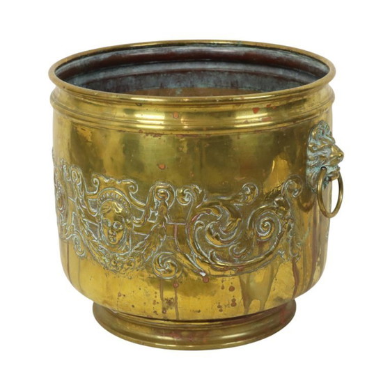 Image 1 of Antique Brass Jardinière Planter