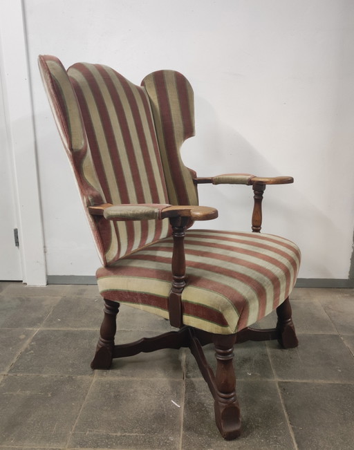 Mooie fauteuil uit de 40's – Velvet, Wood