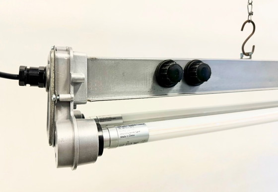 Image 1 of Industrial Polished  Hanging Tube Light, 1970s