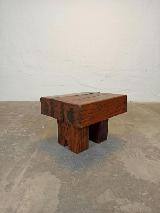 Tavolino brutalista Wabi Sabi vintage, Tavolini, Legno, Marrone (foto 2 di 15)