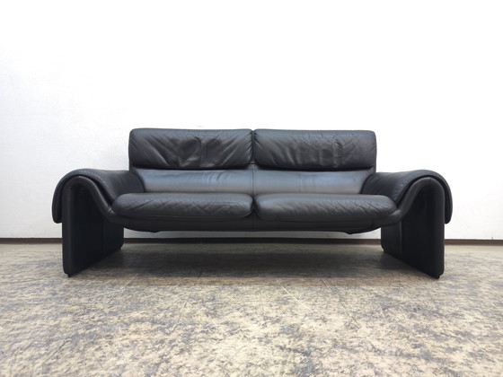 Image 1 of De Sede ds 2011 Black Two-Seater Designer Sofa Leather Sofa Couch desede