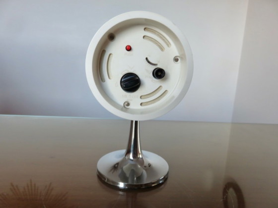 RHYTHM alarm clock Japan, tulip base, 1970, pop, space age, Decorative Objects, Plastic, Blue (photo 9 of 13)