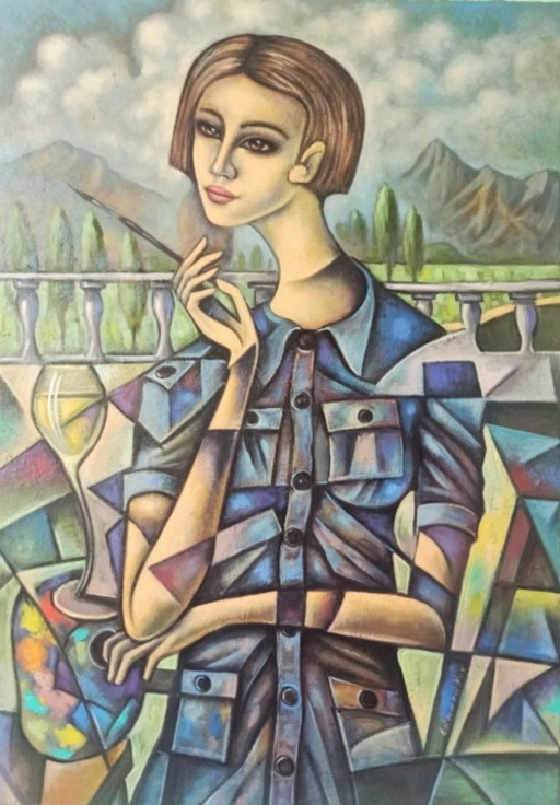Edward Yov - Muse – schilderijen tekeningen, Canvas