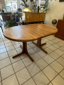 Vintage Deens Design Eettafel Ovaal/Rond, Massief Teak, Verlengbaar