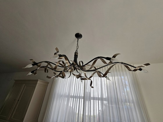 Image 1 of Jacco Maris Ruban Plié Oval Lampe suspendue ovale 8 lumières (acier inoxydable)