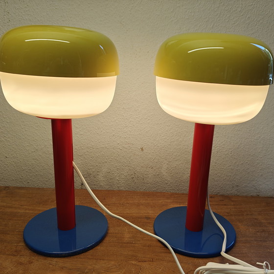 Image 1 of Unique and new table lamp set – rare color combination – postmodern style