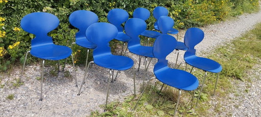 10x Arne Jacobsen Modell 3101 Ant Ameise 1987 Fritz Hansen Vintge