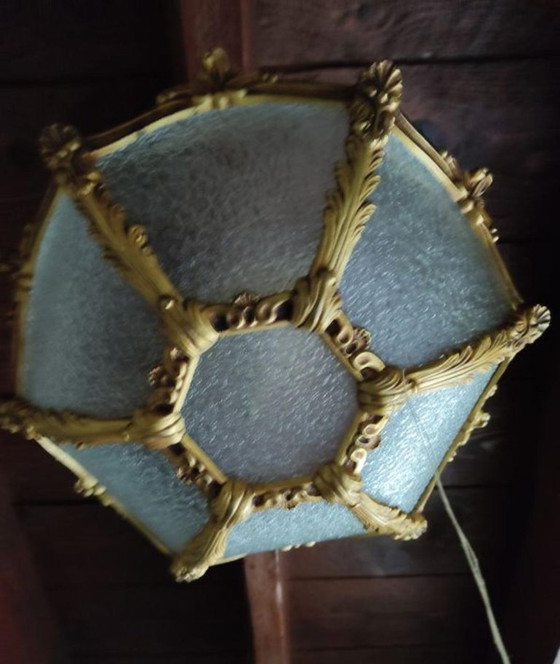 Lámpara de techo Luis XV de bronce y cristal – Plafones, Bronze, Glass (photo 8 of 8)