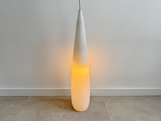 1x XXXL Vintage White Glass Pendant Lamp (photo 7 of 7)