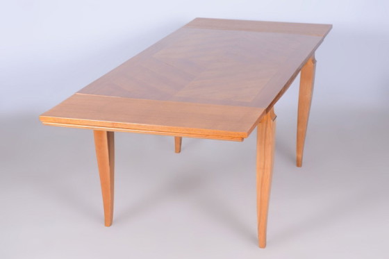 Restored Art Deco Folding Table, by J. Leleu, Oak, Spruce, France, 1920s – Dining tables, Metal, Wood (photo 5 of 18)