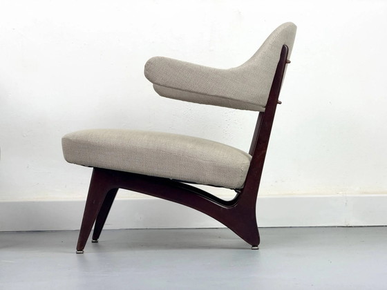 Poltrone lounge con nuovo tessuto, anni '50, Set di 2 – Legno, Mid Century Modern (photo 19 of 23)