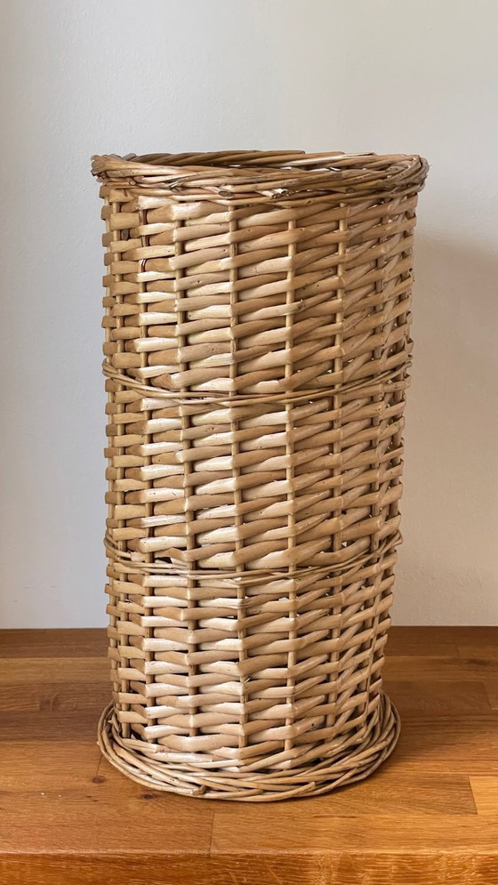 Image 1 of Vintage rotan paraplustandaard