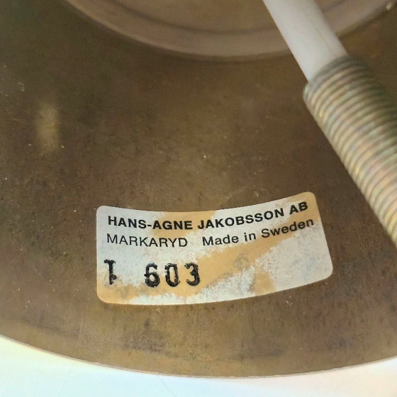 Image 1 of Hans-Agne JAKOBSSON (1919-2009). Plafonnier pour AB Markaryd, Suède, modèle T603 des années 1960. 