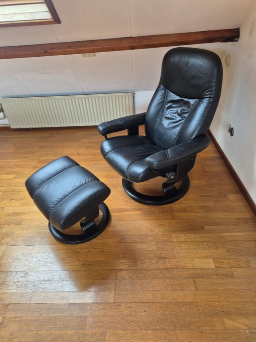 Lederen relaxfauteuil van het merk Stressless
