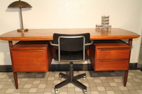 Propos Hulmefa Teak Desk Bureau Jaren 60 – Wood (photo 4 of 16)