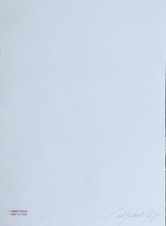 Image 1 of Robert Detheux - Quadro surrealista del 1978 - Il garante