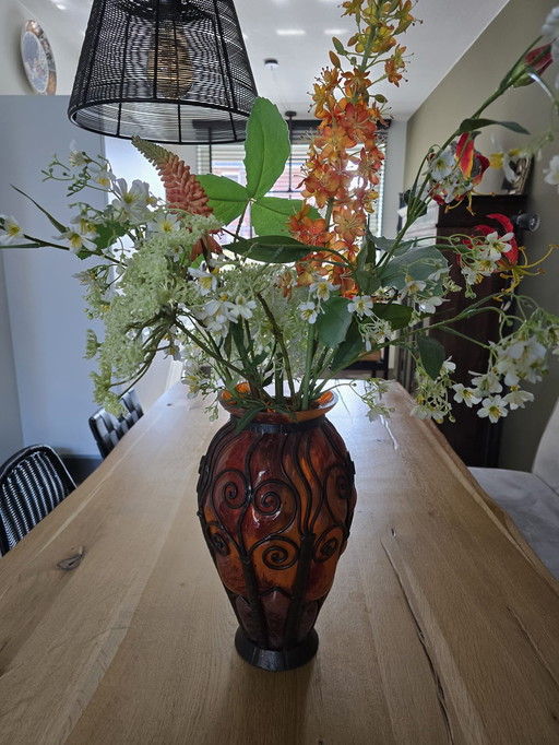 Schöne Restaurierung Objekt Louis Majorelle Vase Art Deco 1920