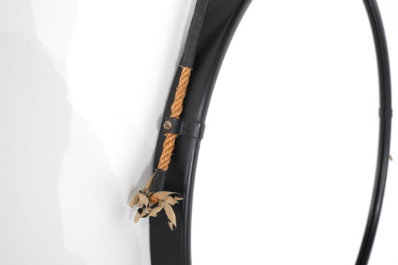 Image 1 of Specchio rotondo vintage in acciaio, Italia, anni '70.