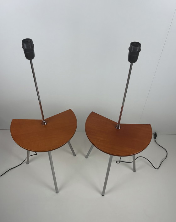 Image 1 of 2 x Starck x Anne Nilsson vintage bedside tables with lighting/side tables