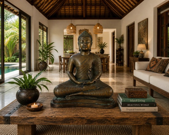 Quiete Interiore & Concentrazione – Buddha Thai-Lao Antico (XIX Secolo) – Sculture, Bronze (photo 2 of 10)