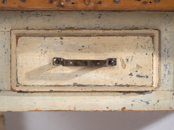 Tavolo antico in legno massello bianco (Francia, c.1900) – Tavoli da pranzo (photo 30 of 40)