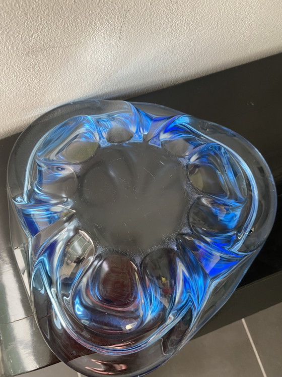 Image 1 of Gran cuenco de centro de mesa de Murano azul claro