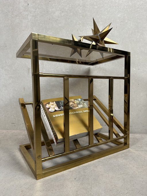 Vintage side table / magazine rack - Belgochrom