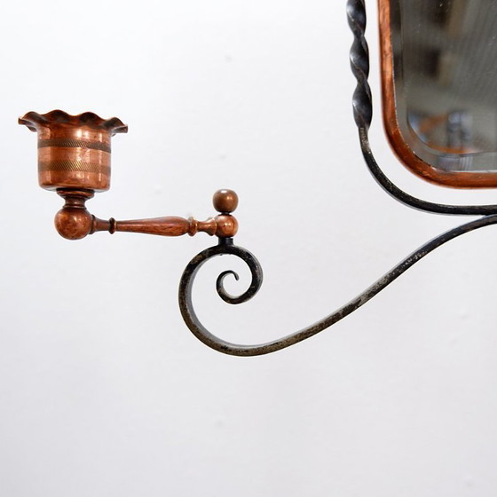 Image 1 of French barber's mirror from the 1930s