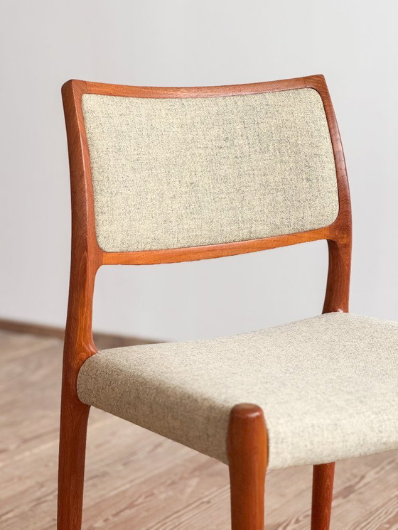 Image 1 of Niels O. Møller Modell 80, Polsterstuhl für J.L. Mollers, 2er-Set