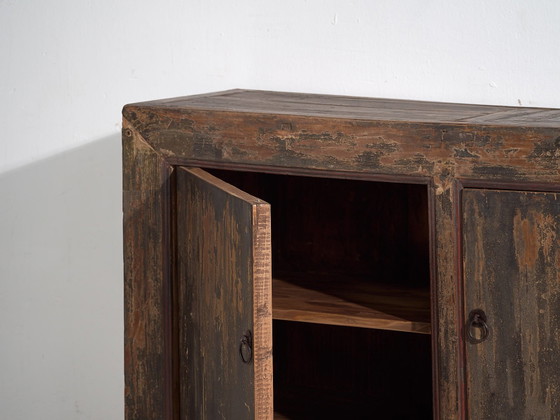 Buffet bas ancien style wabi sabi (c.1900) #24, Bois, Fer, Noir (photo 49 sur 57)