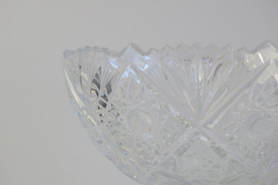 Image 1 of Élégante coupe en cristal taillé Tchécoslovaquie, 20e siècle