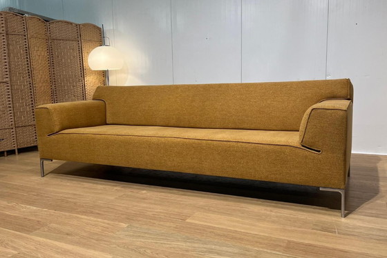 Image 1 of NEWLY UPHOLSTERED Design on Stock Bloq 4-Seater Ochre Yellow