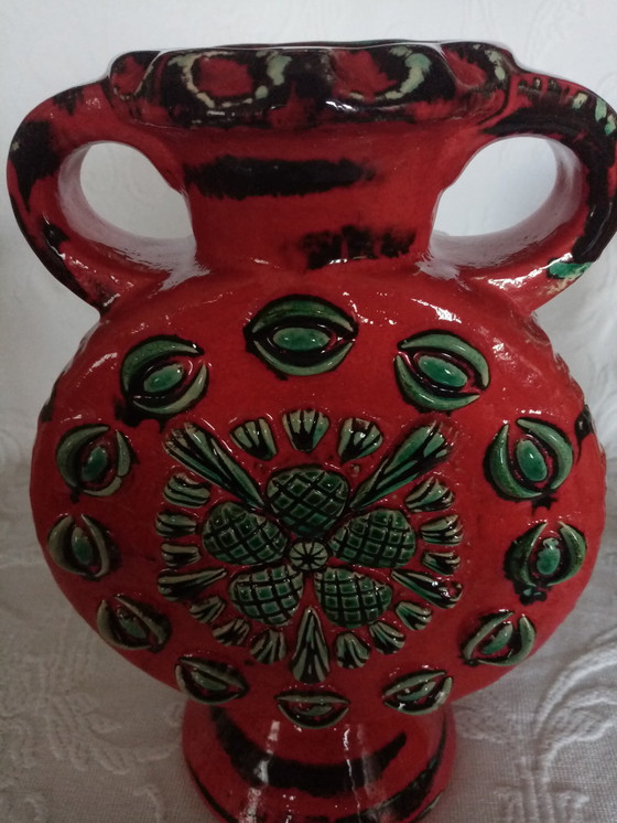 Image 1 of Jarrón decorativo alemán Fat Lava de Studio Dümler Breiden, años 60 (27 cm)