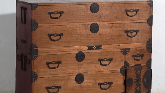 Antique Japanese Tansu - Meiji Period / Taishō (c. ) #28 – Chest of drawers, Iron (photo 3 of 40)