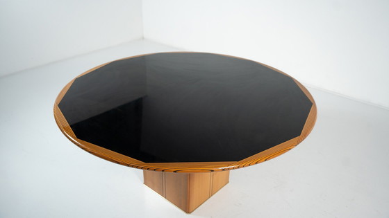 Image 1 of Round 'Africa' Table By Afra & Tobia Scarpa, Maxalto Artona Series, Italy, 1970S