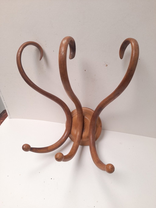 Thonet gebogen wandkapstok van beukenhout – wandrek, Wood