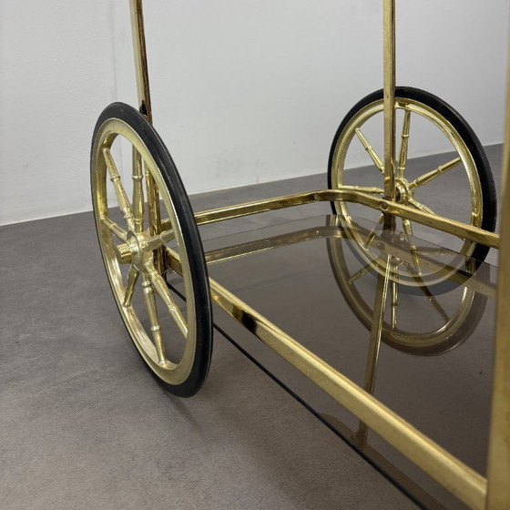 Image 1 of Carrello da portata in ottone di metà secolo, anni '70, Germania