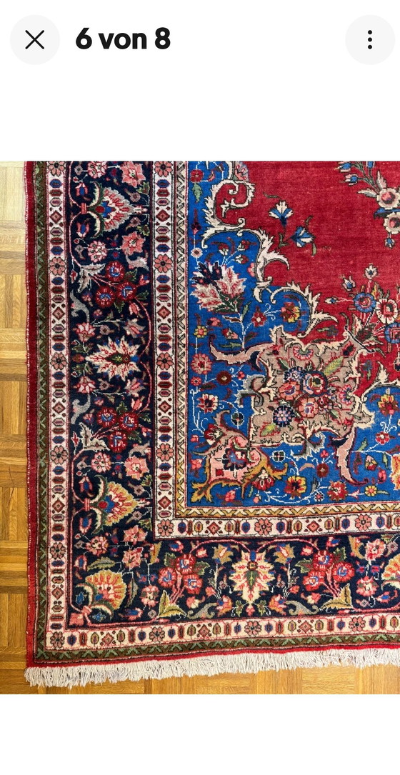 Image 1 of PERZISCH TAPIJT TABRIZ TEBRIS HANDGEKNOPT OVERSIZE 417X315CM SEMI ANTIEK JAREN 50 TOPCONDITIE